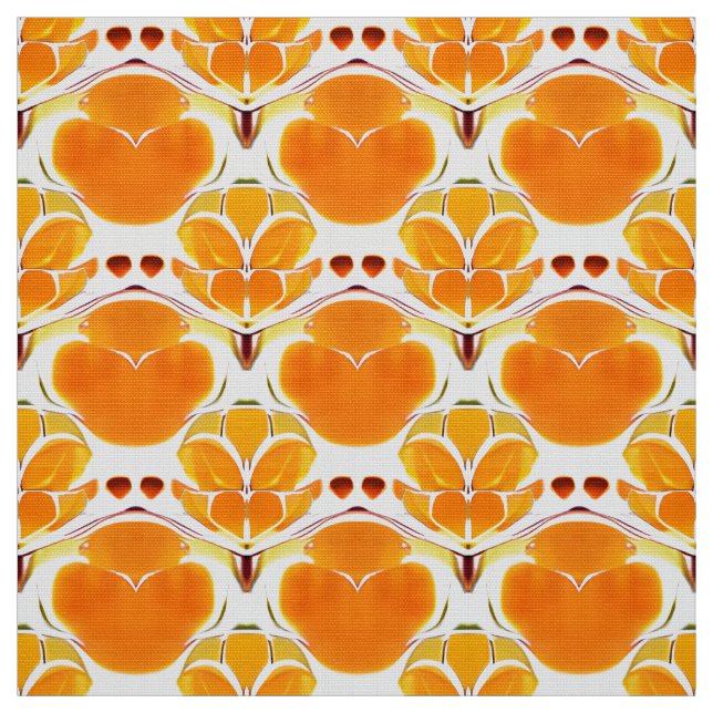 Tecido Coral Orange e Cream Batik (Modelo)
