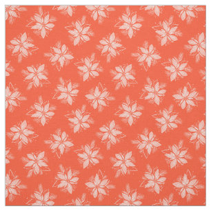Tecido Coral Poinsettia Flor