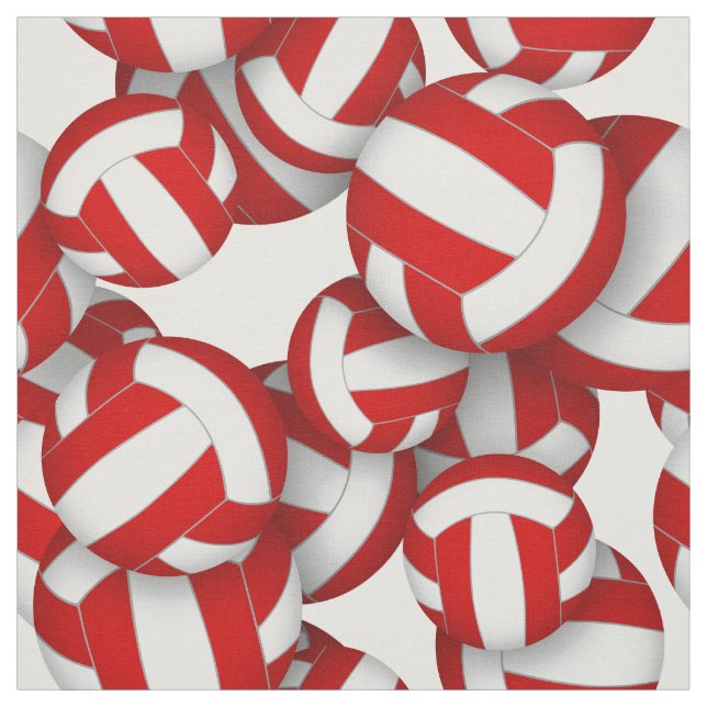 Tecido cores da equipe vermelho branco volleyballs padrão (Modelo)