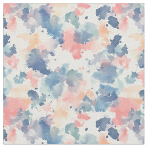 Tecido Cores d'água reproduzem cor-de-rosa azul