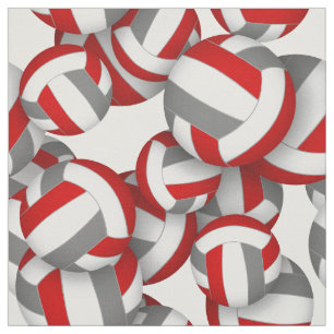 Tecido cores de time cinza vermelho volleyballs padrão es