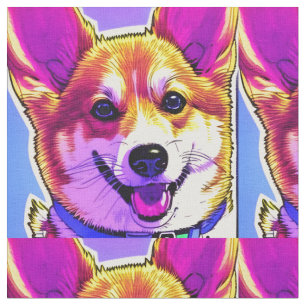 Tecido Corgi - cores brilhantes, arrojadas