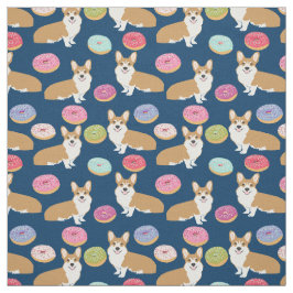 Tecido Corgis Rosquinha - design de rosquinha de c