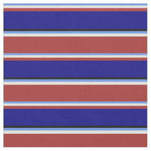 Tecido Cornflower Blue, Beige, Brown, Blue e Black