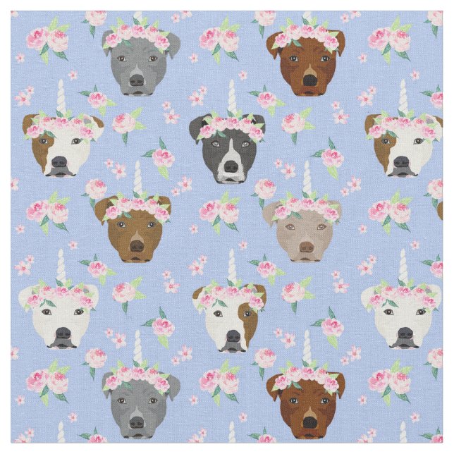 Tecido Coroa de flores unicórnio para cães Pitbull (Detalhe)