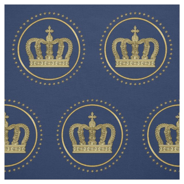 Tecido Coroa real dourada II & estrelas + suas parte (Modelo)