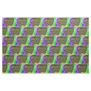 Tecido Coroa tema Mardi Gras festivo SlipperyJoe reinf