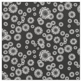 Tecido Coronavírus - Preto e Branco
