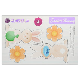 Tecido Corte e mastigue cote da Páscoa - Projeto Easy DIY