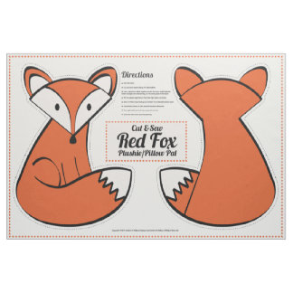 Tecido Corte e mastigue o plugue Red Fox - Travesseiro Pa