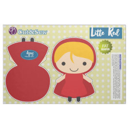 Tecido Corte e mastigue pequenos pés vermelhos de anéis -