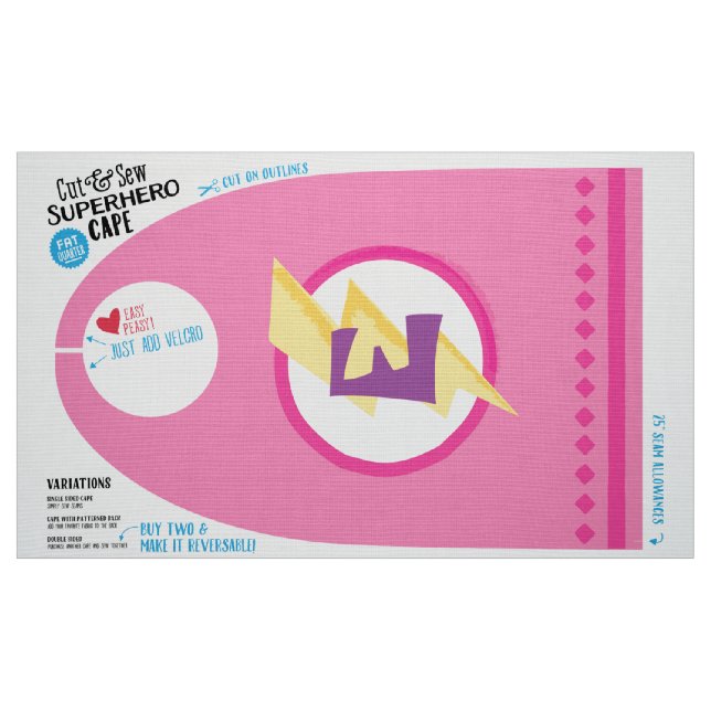Tecido Corte & Sew o cabo do super-herói - divertimento (Fat Quarter)