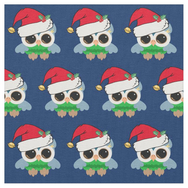 Tecido Coruja de Natal (Detalhe)