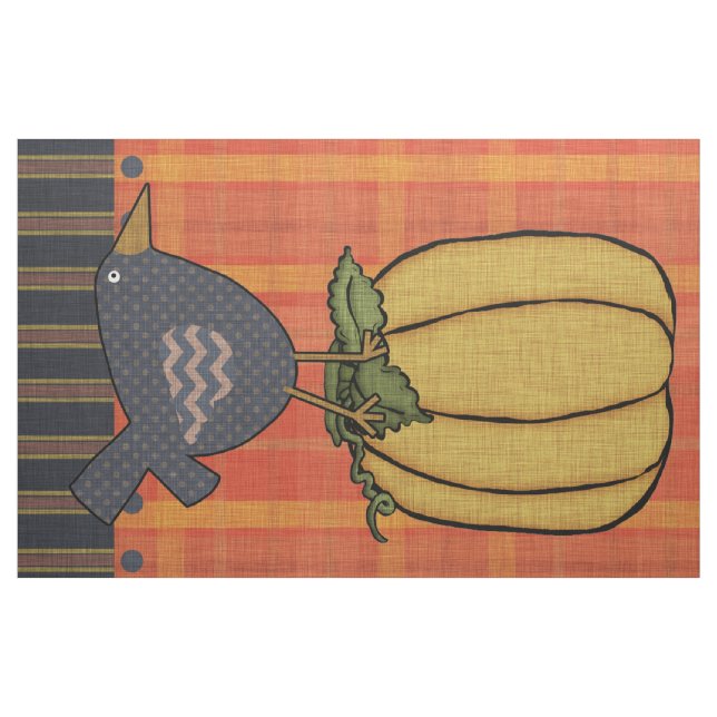 Tecido Corvo-Prim no Pumpkin Fat Quarter (Fat Quarter)
