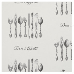 Tecido Costume branco preto de Appetit do Bon da pratas