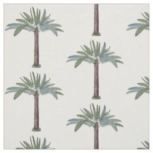Tecido Costume tropical pintado à mão da palmeira