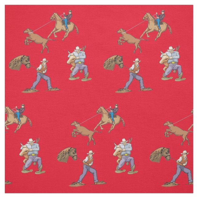 Tecido Cowboys Western Roping Steer QUALQUER COR (Modelo)