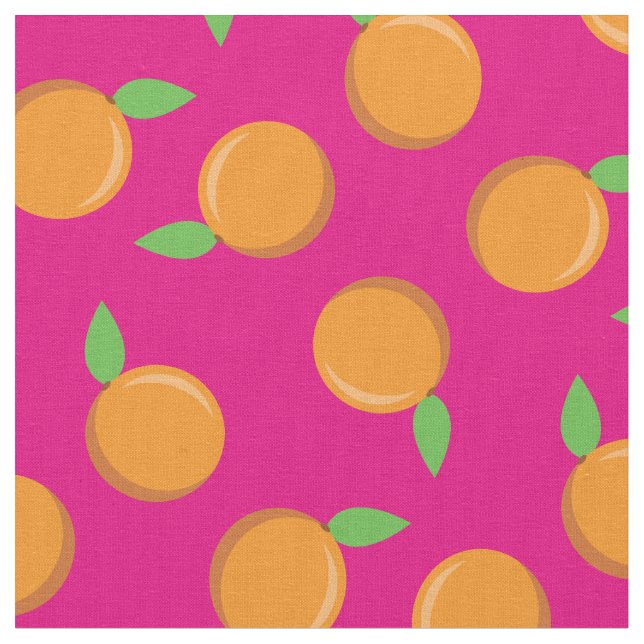 Tecido Cozinha de Fruta de Laranjas, cor-de-rosa (Detalhe)