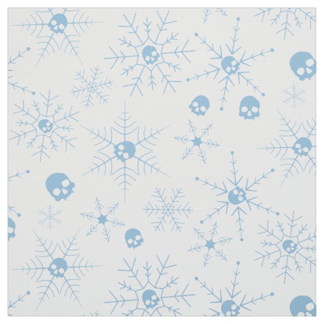 Tecido Crânio assustador Creepmas Flocos de Neve de Natal (Modelo)