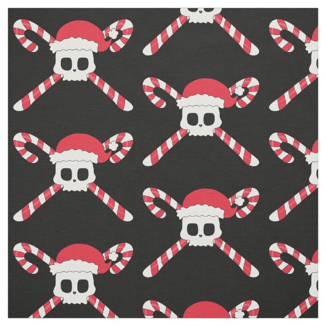 Tecido Crânio do pirata do bastão de doces do Natal (Modelo)