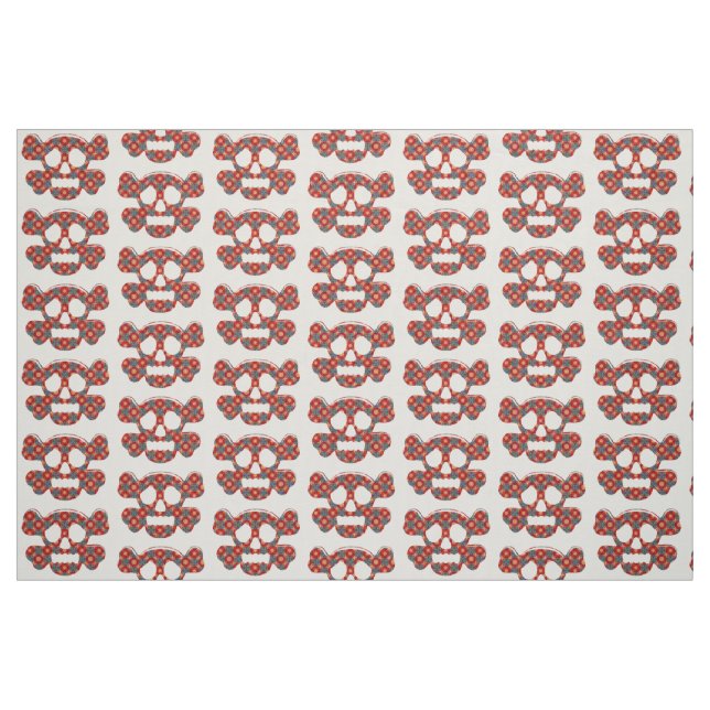 Tecido Crânio engraçado colorido (Fat Quarter)