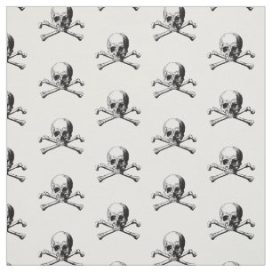Tecido Crânio Pirata Casaco de Braços Cesto Emblem