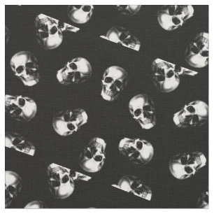 Tecido Crânios Gótico Halloween