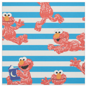 Tecido Crayon Elmo Stripe Pattern