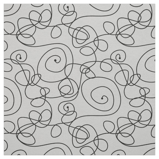 Tecido Crazy Spiral Lines preta + seu histórico e ideias (Modelo)