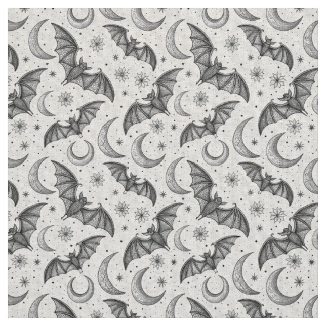 Tecido Create Your Own Cute Floral Gothic Bats (Modelo)
