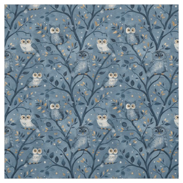 Tecido Create Your Own Cute Winter Owls (Modelo)