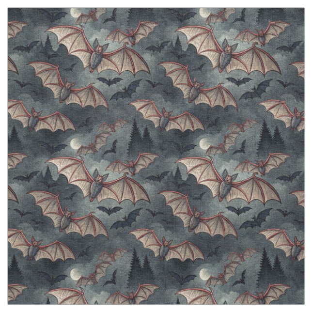 Tecido Create Your Own Gothic Bats Grey (Modelo)
