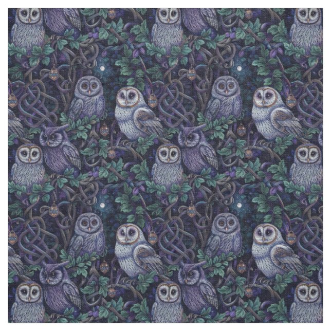 Tecido Create Your Own Magical Knotted Vines Owls (Modelo)