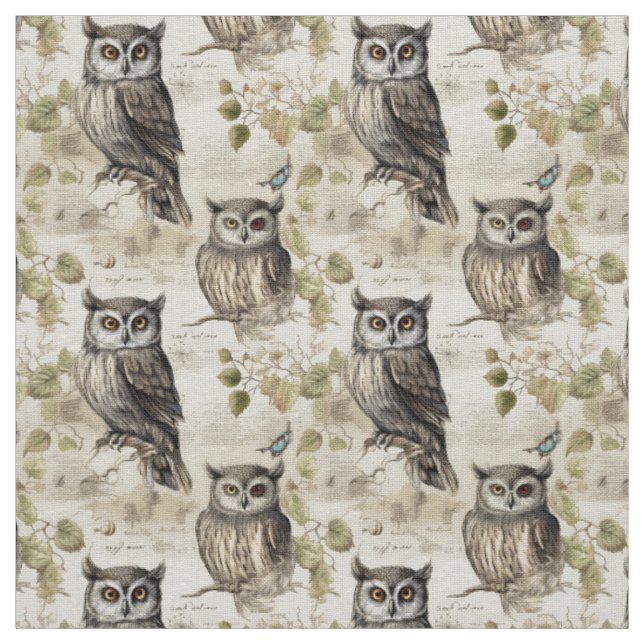 Tecido Create Your Own Vintage Brown Owls (Modelo)