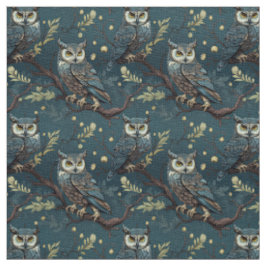 Tecido Create Your Own Wintery Blue Owls
