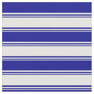 Tecido Creme da Casa da Moeda e Padrão Azul Escuro Stripe