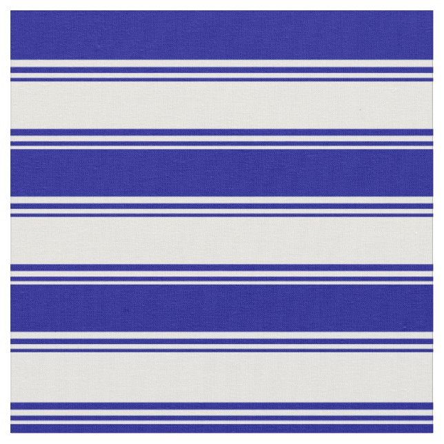 Tecido Creme da Casa da Moeda e Padrão Azul Escuro Stripe (Detalhe)