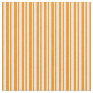 Tecido Creme da Casa da Moeda e Stripes Laranja Escuras
