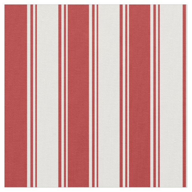 Tecido Creme de Casa Mint e Padrão Vinculado Vermelho (Detalhe)