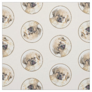 Tecido Creme de Pintura em Espanhol Tibetano e Arte de Cã