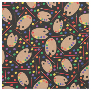 Tecido Crianças Bonitas de Artista da Paleta de Pintura