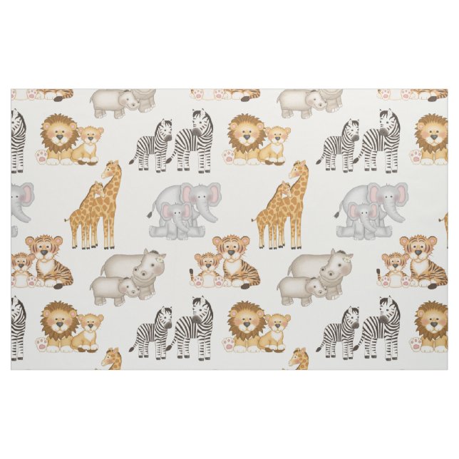 Tecido Crianças de Animais Safari (Fat Quarter)