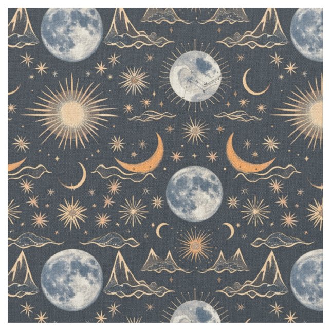 Tecido Crie As Suas Próprias Nuvens Lunares Celestial (Detalhe)