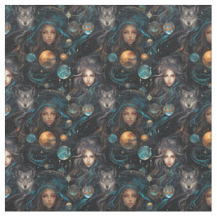 Tecido Crie Seu Próprio Lobo Familiar de Vidente Místico