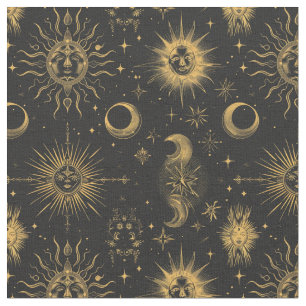 Tecido Crie sua própria lua celestial surreal e estrelas