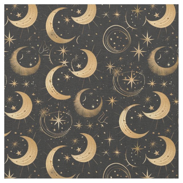 Tecido Crie sua própria lua crescente Celestial (Detalhe)