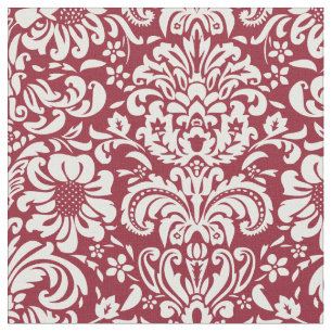 Tecido Crimson Floral Damask