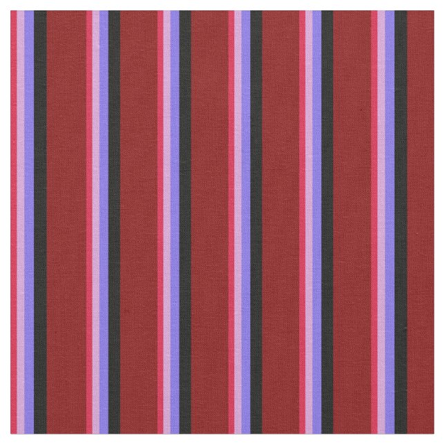 Tecido Crimson, Plum, Azul Médio, Preto e Maroon (Detalhe)