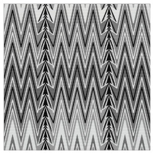 Tecido Crítico Chevron Damask, Cinza, Preto e Branco