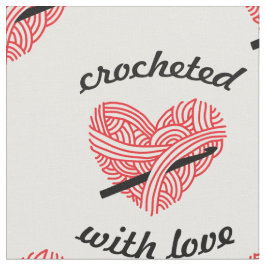 Tecido "Crocheted with Love" Yarn Heart Artesanatos